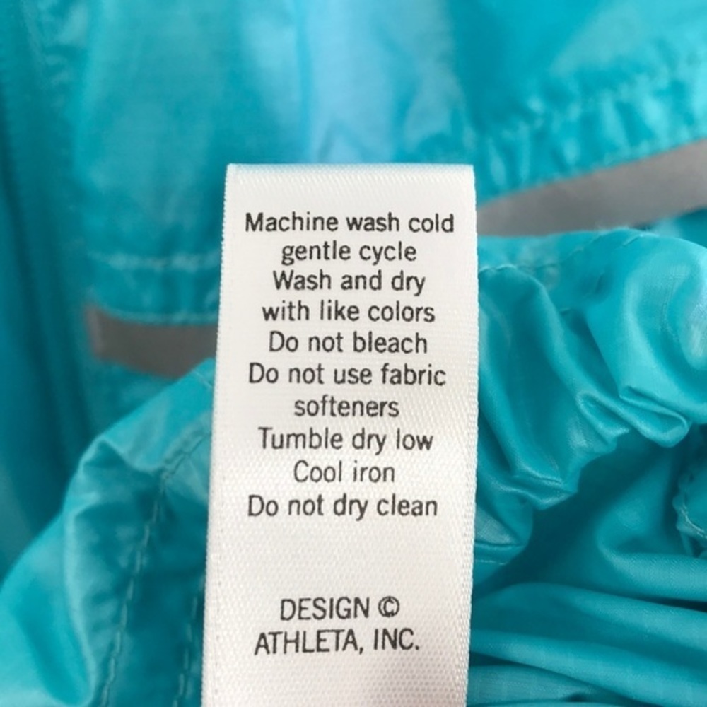 ATHLETA Blue Hooded Lightweight Windbreaker sz S - Picture 9 of 9
